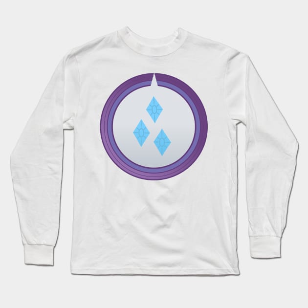 Subtle Brony - Rarity Cutie Circle Long Sleeve T-Shirt by nimaru